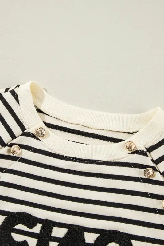 Amore striped graphic sweatshirt - sweatshirts