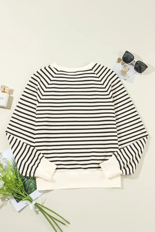 Amore striped graphic sweatshirt - sweatshirts