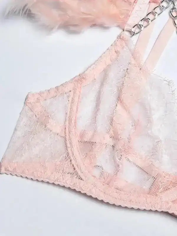 Angel In Disguise 4-Piece Cosplay Lingerie Set - Fashionfitz