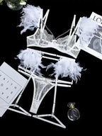 Angel In Disguise 4-Piece Cosplay Lingerie Set - Fashionfitz
