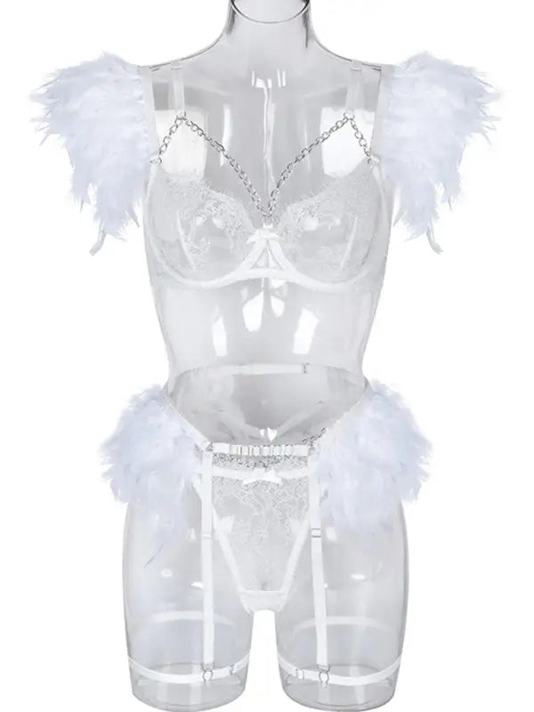 Angel in disguise 4 piece cosplay lingerie set