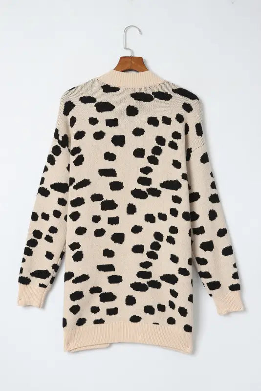 Animal print open front cardigan - cardigans