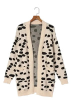 Animal Print Open Front Cardigan - Fashionfitz