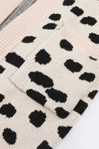 Animal Print Open Front Cardigan - Fashionfitz