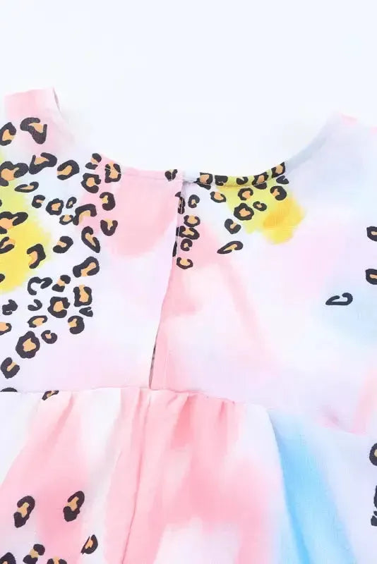Animal Watercolor Mixed Print Loose Top - Fashionfitz