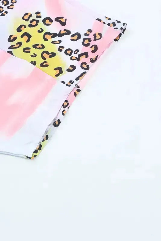 Animal Watercolor Mixed Print Loose Top - Fashionfitz