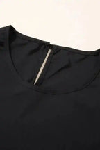 Applique Mesh Half Sleeve Blouse - Fashionfitz