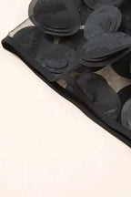 Applique Mesh Half Sleeve Blouse - Fashionfitz