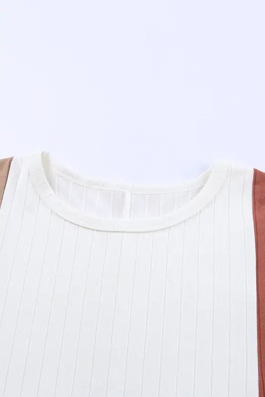 Apricot colorblock dolman knit top - long sleeve tops