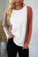 Apricot colorblock dolman knit top - long sleeve tops