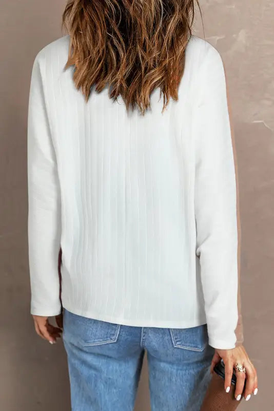 Apricot colorblock dolman knit top - long sleeve tops