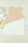 Apricot crew neck colorblock tank top - tops