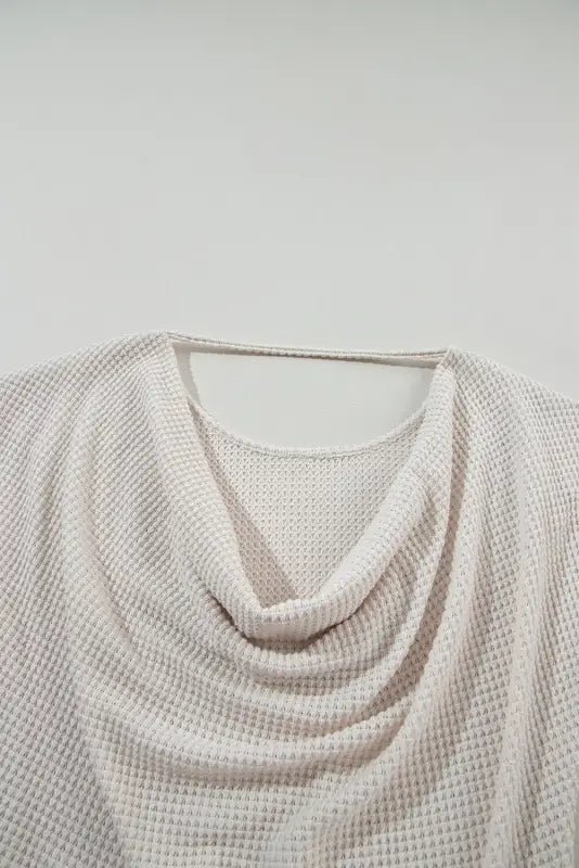 Apricot draped open back textured tee - tops/tops & tees