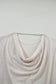 Apricot draped open back textured tee - tops/tops & tees