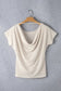 Apricot draped open back textured tee - tops/tops & tees