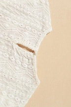 Apricot Guipure Lace Crochet Keyhole Back Tank Top - Fashionfitz