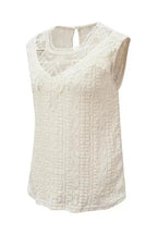 Apricot Guipure Lace Crochet Keyhole Back Tank Top - Fashionfitz