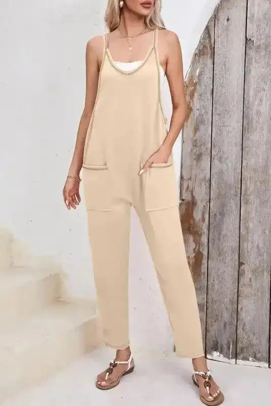 Apricot Harem Pants Jumpsuit - Fashionfitz
