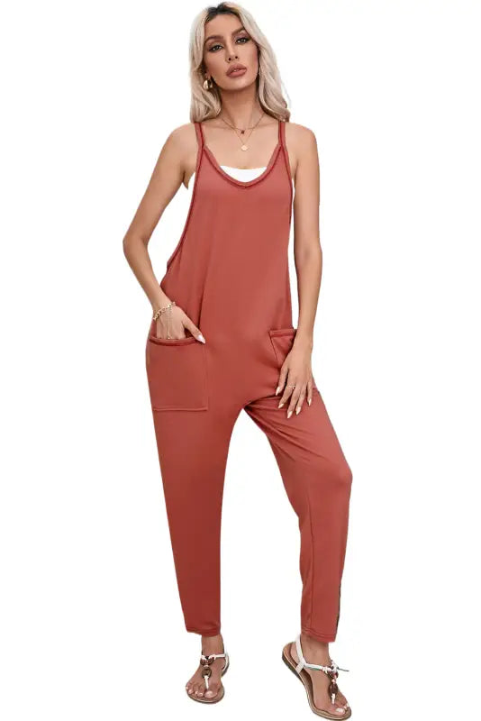 Apricot harem pants jumpsuit - jumpsuits