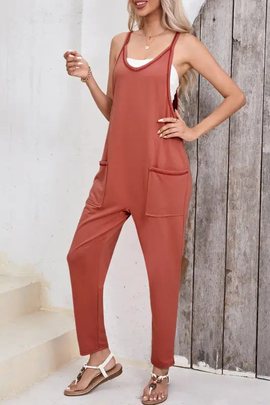 Apricot harem pants jumpsuit - jumpsuits