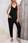 Apricot harem pants jumpsuit - black / s / 75% polyester + 20% cotton + 5% elastane - jumpsuits