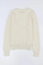 Apricot Lace Trim Cardigan - Fashionfitz