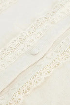 Apricot Lace Trim Cardigan - Fashionfitz