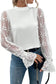 Apricot pink lace sleeve blouse - blouses