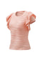 Apricot pink ruffle sleeve top - blouses