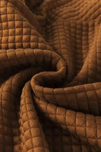 Apricot Plaid Raglan Sleeve Sweatshirt - Fashionfitz