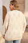 Apricot plus size knitted hollow out button up cardigan