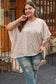 Apricot plus size sequined v neck boxy top - curves &