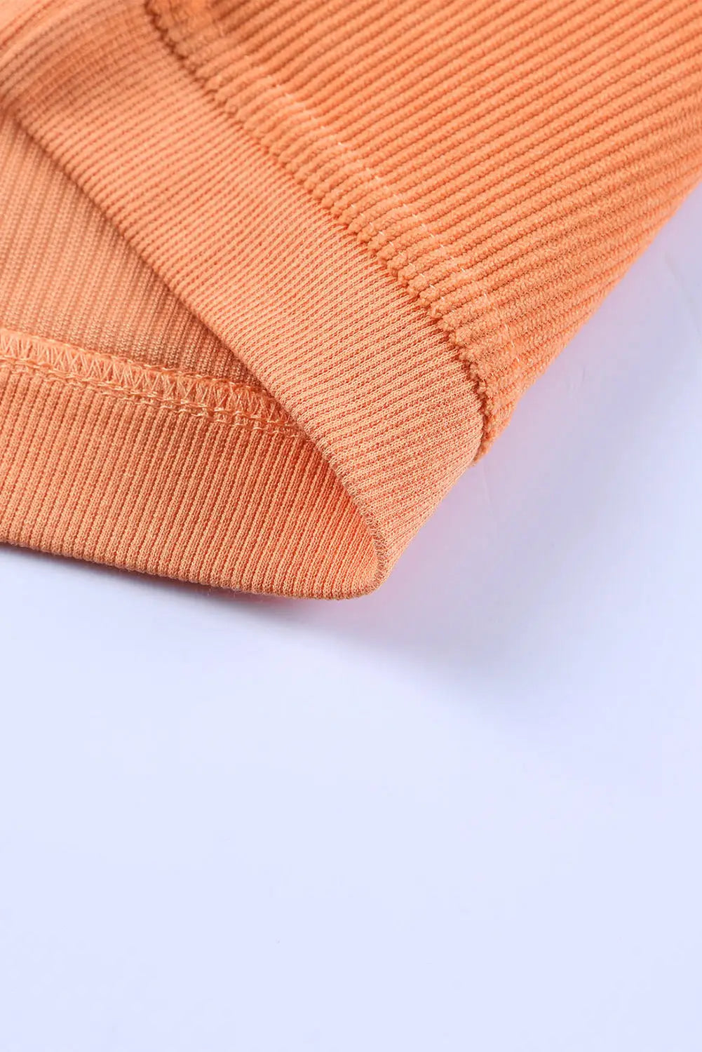 Apricot ribbed corded oversized sweatshirt - tops