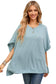 Apricot ribbed knit batwing sleeve tunic oversized t shirt - t-shirts