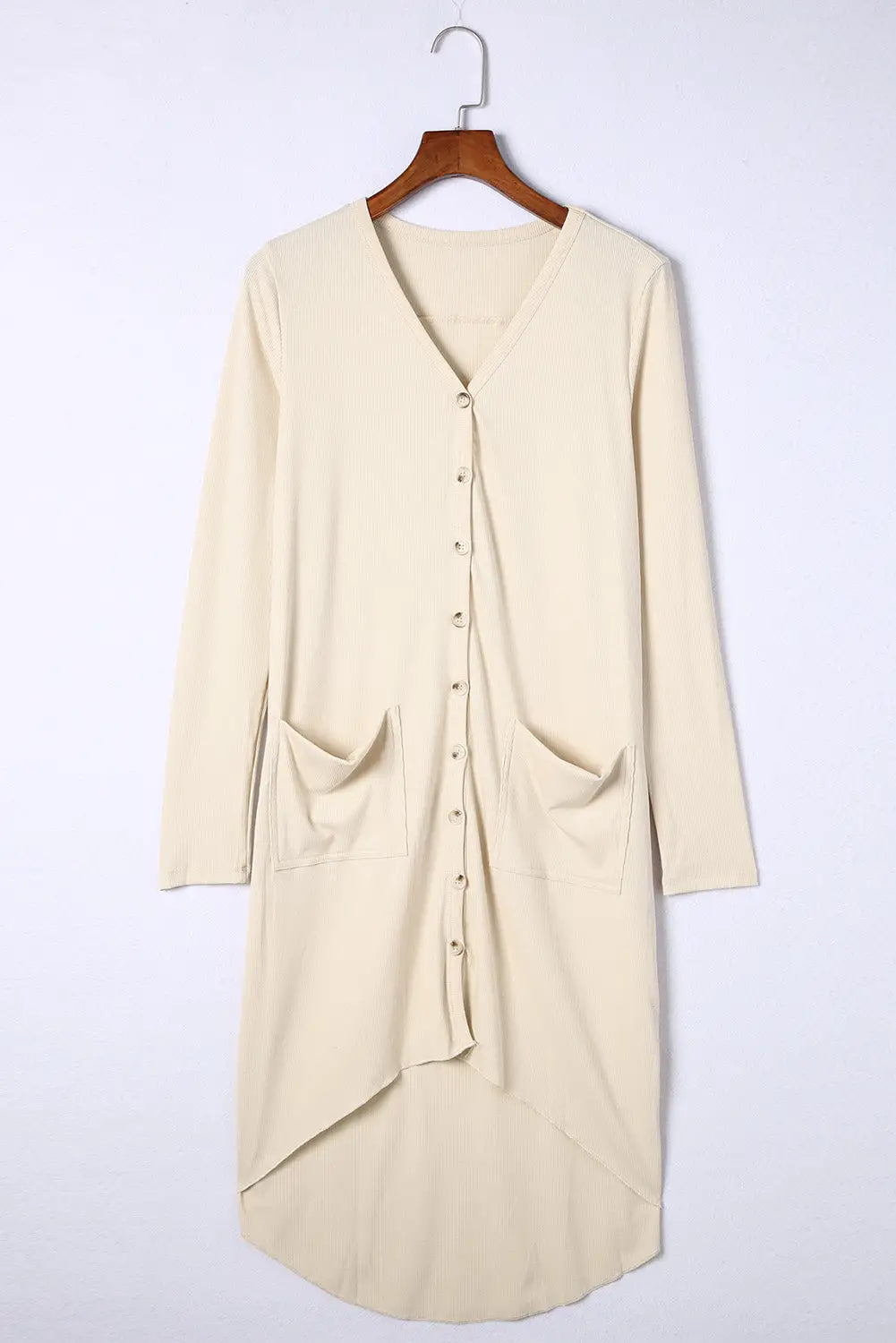 Apricot selected button pocketed high low cardigan - tops