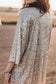 Apricot Sequin 3/4 Sleeve Open Front Duster Kimono - Fashionfitz