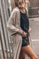 Apricot Sequin 3/4 Sleeve Open Front Duster Kimono - Fashionfitz