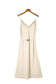 Apricot sleeveless maxi dress - elastic belt - dresses