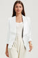 Apricot solid lapel collar satin blazer - blazers