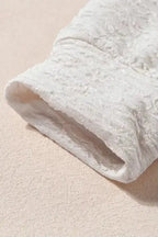 Apricot Solid Textured Drawstring Henley Hoodie - Fashionfitz