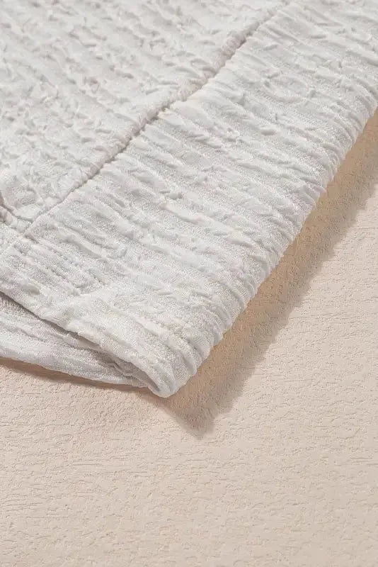 Apricot Solid Textured Drawstring Henley Hoodie - Fashionfitz
