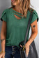 Apricot strappy v neck overlap short sleeve top - t-shirts