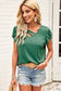 Apricot strappy v neck overlap short sleeve top - t-shirts