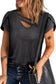 Apricot strappy v neck overlap short sleeve top - t-shirts