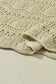 Apricot V-Neck Crochet Vest - Fashionfitz