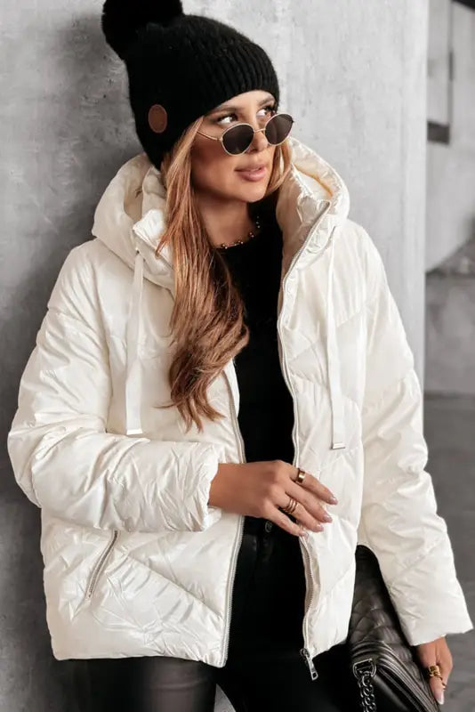 Arcticshield white quilted puffer jacket – stay warm in style