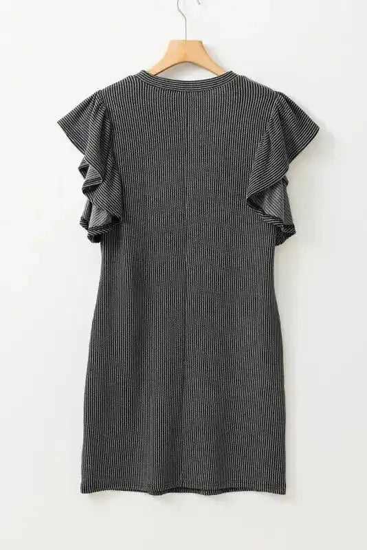 Aruba Flutter Sleeve Mini Dress - Fashionfitz