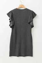 Aruba Flutter Sleeve Mini Dress - Fashionfitz