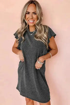 Aruba Flutter Sleeve Mini Dress - Fashionfitz
