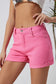 Ashlee high waist denim shorts - bright pink relax shorts for a stylish look